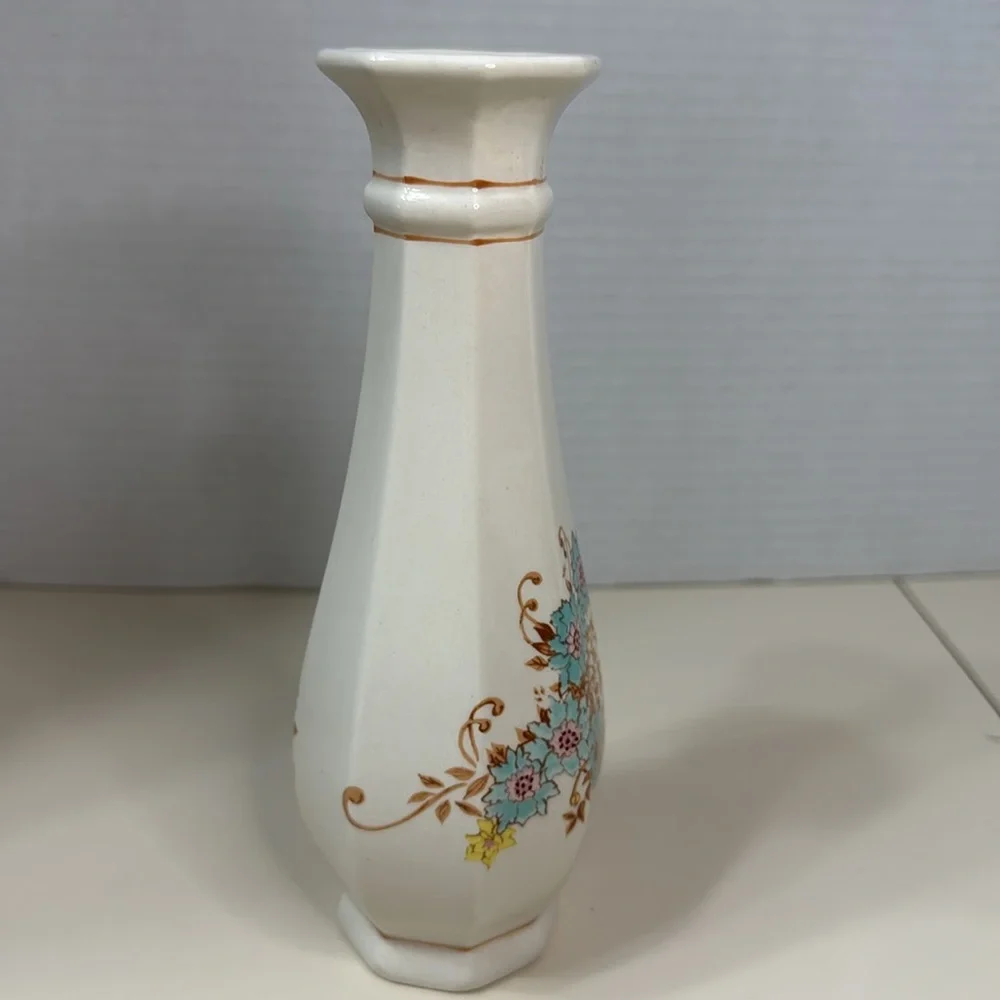 Vintage FTD Floral Ceramic Bud Vase 1983 Made in Portugal
